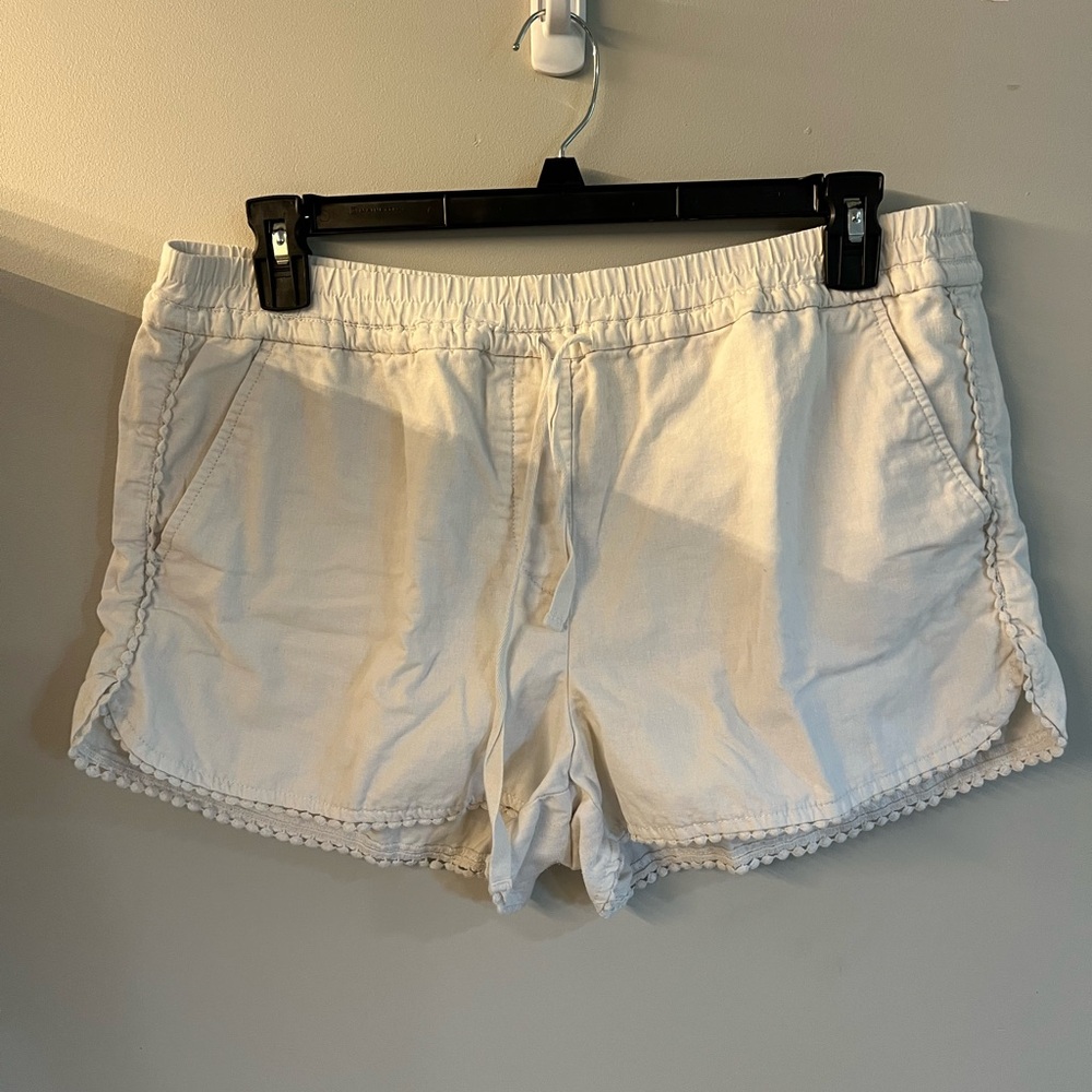 LOFT High Waist white Shorts